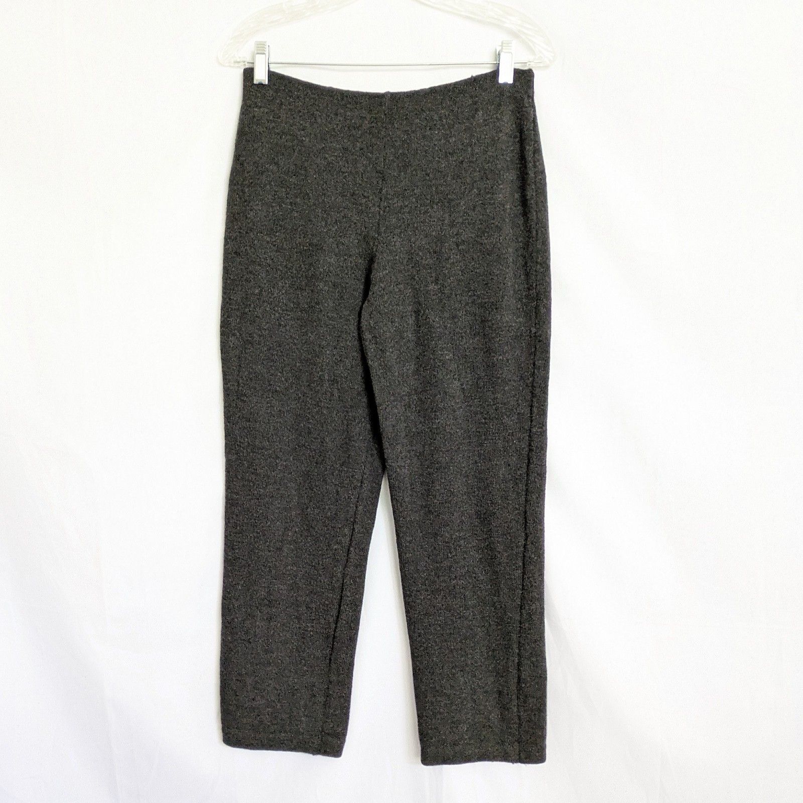St. John Collection Marie Gray 2 Dark Grey Santana Heavy Knit Straight Leg Pant